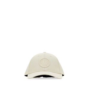 Stone Island Men Ivory Cotton Baseball Cap